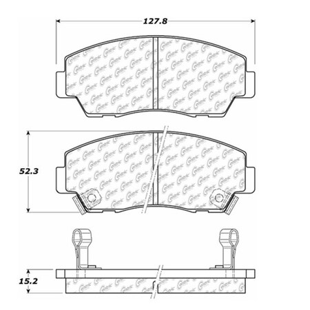 Centric Parts Posi-Quiet Ceramic Pads, 105.05740 105.05740